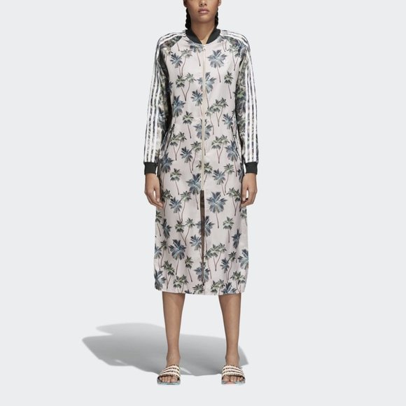 adidas x farm tropical satin track kimono